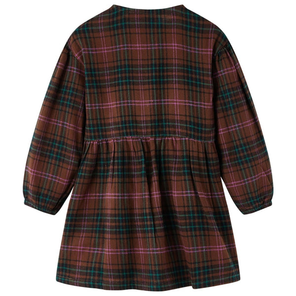 Kids' Long-Sleeve Dress Cognac 128