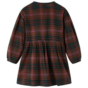 Kids' Long-Sleeved Dress Cognac 140