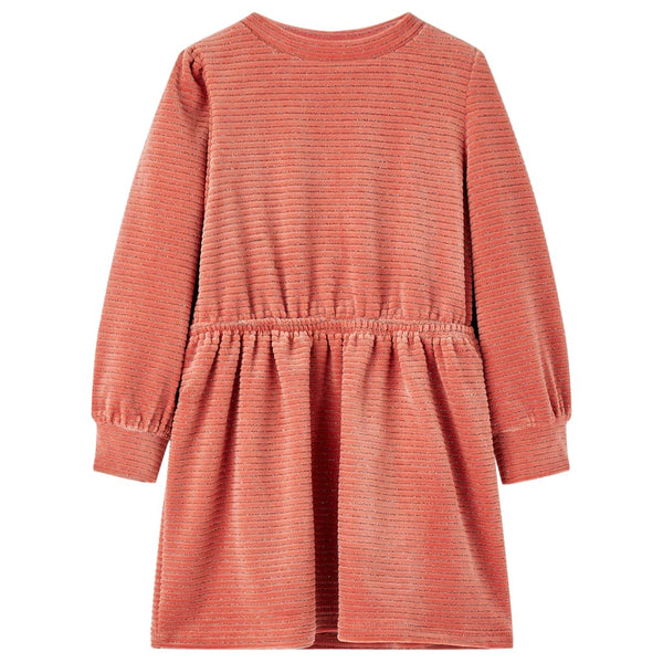 Girls' Long-Sleeved Dress Medium Pink 128
