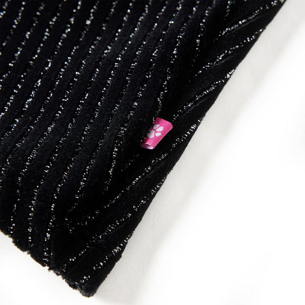 Girls' skirt with waistband in leopard print black 116