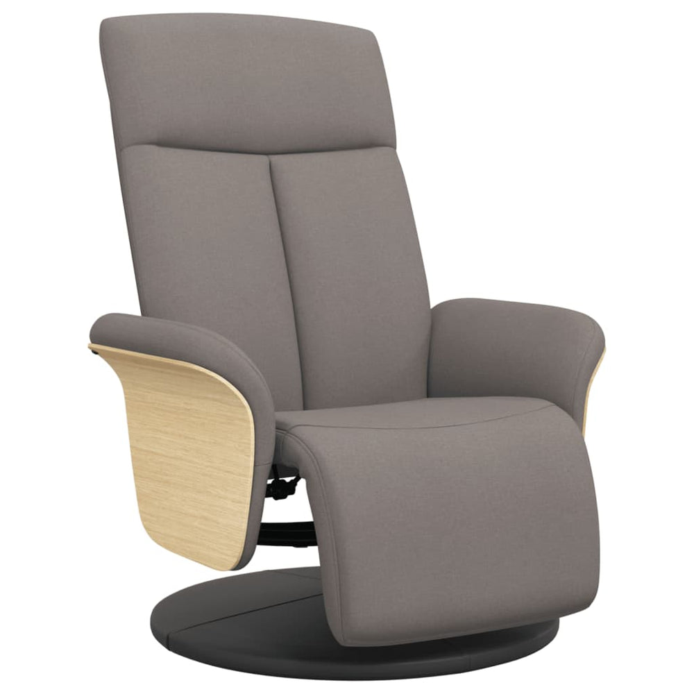 vidaXL Recliner with Footrest Taupe Fabric