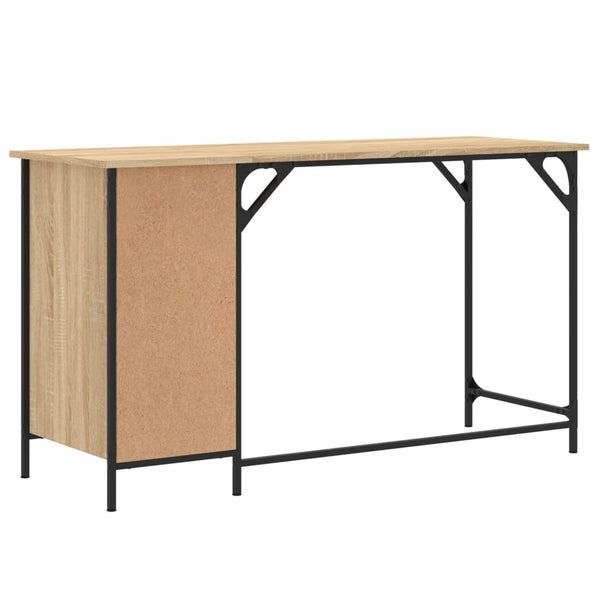 vidaXL Computer Desk Sonoma Oak 131x48x75 cm Engineered Wood