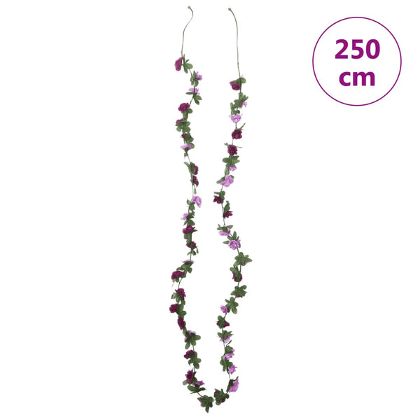 Blumengirlanden Helllila Frühlingsrosen 6er Set