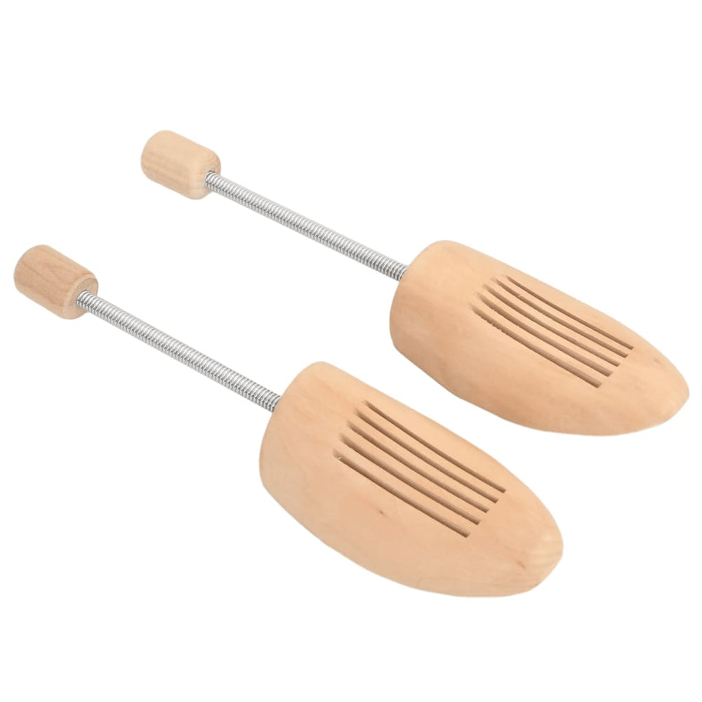vidaXL Shoe Trees 2 Pairs 35-38 Solid Lotus Wood