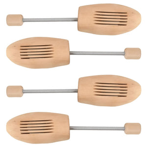 vidaXL Shoe Trees 2 Pairs EU 43-46 Solid Lotus Wood