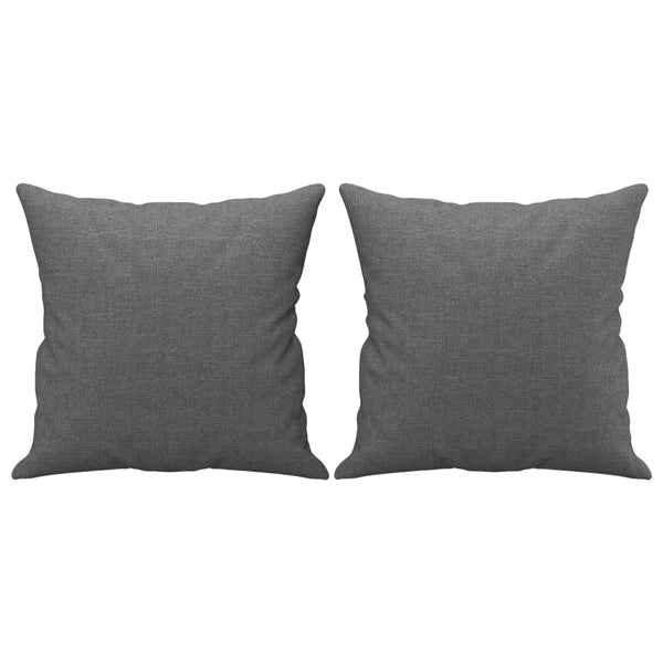 vidaXL 2-Seater Sofa with Throw Pillows Dark Gray 120 cm Fabric
