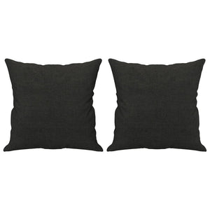 vidaXL 2-Seater Sofa with Throw Pillows Black 120 cm Fabric