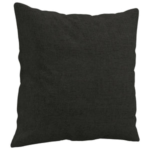 vidaXL 2-Seater Sofa with Throw Pillows Black 120 cm Fabric