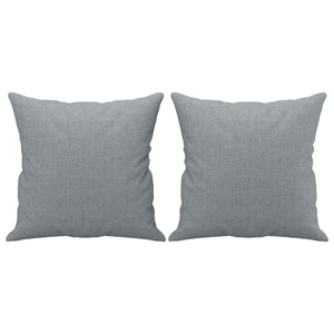 vidaXL 3-Seater Sofa with Throw Pillows Light Gray 180 cm Fabric