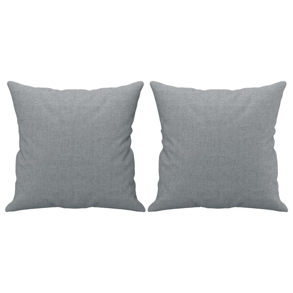 vidaXL 3-Seater Sofa with Throw Pillows Light Gray 180 cm Fabric