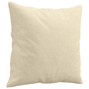 vidaXL 3-Seater Sofa with Throw Pillows Cream 180 cm Fabric