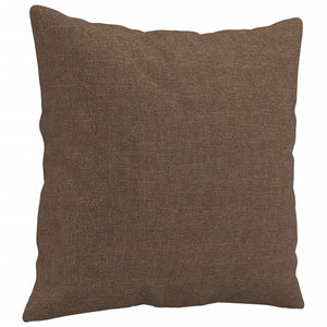 vidaXL 3-Seater Sofa with Throw Pillows Brown 180 cm Fabric