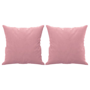 vidaXL 2-Seater Sofa with Decorative Pillows Pink 120 cm Velvet
