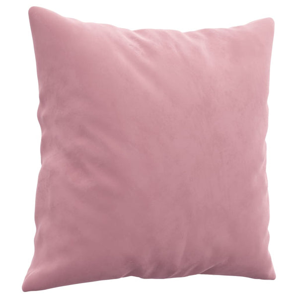 vidaXL 2-Seater Sofa with Decorative Pillows Pink 120 cm Velvet