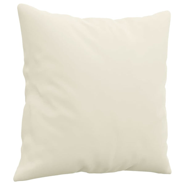 vidaXL 2-Seater Sofa with Throw Pillows Cream 120 cm Velvet