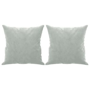 vidaXL 2-Seater Sofa with Decorative Pillows Light Gray 140 cm Velvet