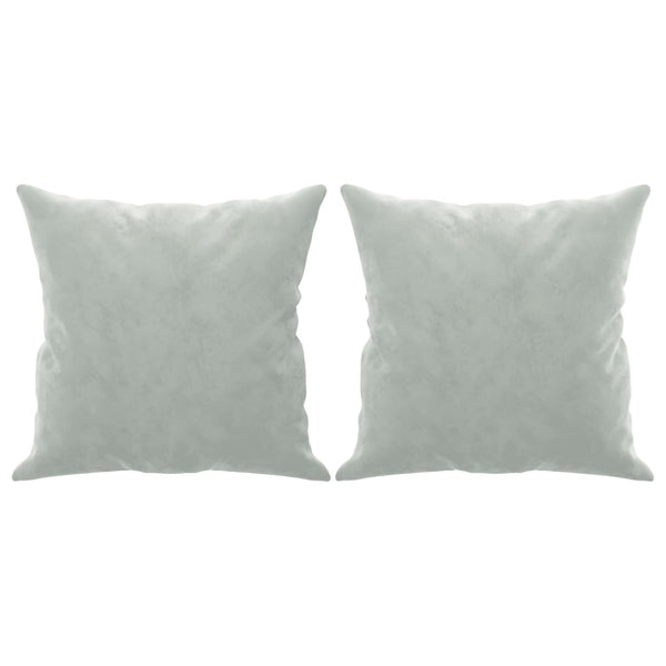vidaXL 2-Seater Sofa with Decorative Pillows Light Gray 140 cm Velvet