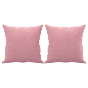 vidaXL 2-Seater Sofa with Decorative Pillows Pink 140 cm Velvet