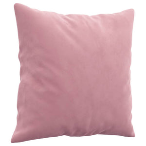 vidaXL 2-Seater Sofa with Decorative Pillows Pink 140 cm Velvet