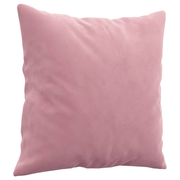 vidaXL 2-Seater Sofa with Decorative Pillows Pink 140 cm Velvet