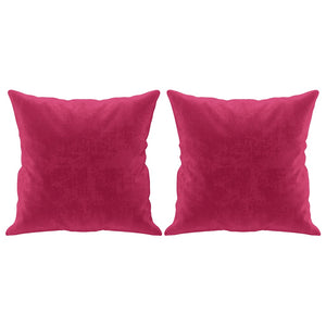 vidaXL 2-Seater Sofa with Throw Pillows Wine Red 140 cm Velvet