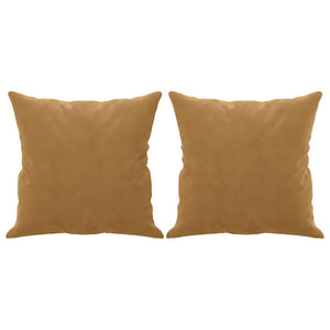vidaXL 2-Seater Sofa with Throw Pillows Brown 140 cm Velvet