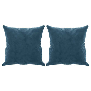 vidaXL 2-Seater Sofa with Throw Pillows Blue 140 cm Velvet