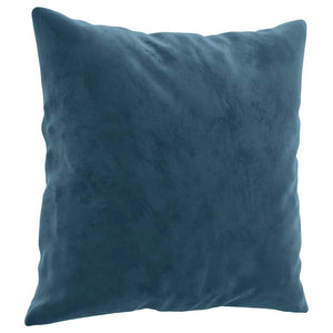 vidaXL 2-Seater Sofa with Throw Pillows Blue 140 cm Velvet