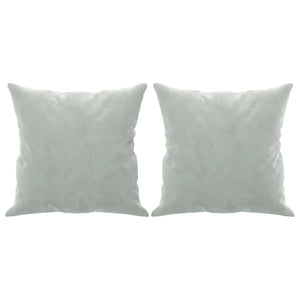 vidaXL 3-Seater Sofa with Throw Pillows Light Grey 180 cm Velvet