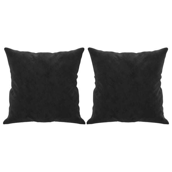 vidaXL 3-Seater Sofa with Decorative Pillows Black 180 cm Velvet