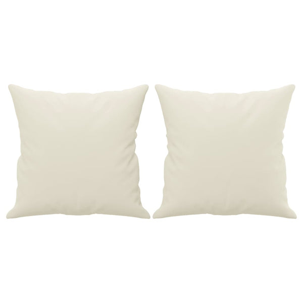 vidaXL 3-Seater Sofa with Decorative Pillows Cream 180 cm Velvet