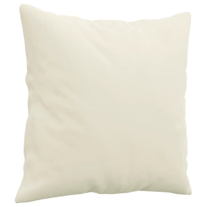 vidaXL 3-Seater Sofa with Decorative Pillows Cream 180 cm Velvet