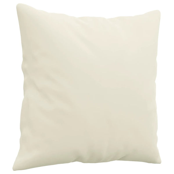 vidaXL 3-Seater Sofa with Decorative Pillows Cream 180 cm Velvet
