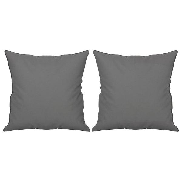 vidaXL 2-Seater Sofa with Cushions Dark Grey 120 cm Microfiber Fabric
