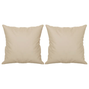 vidaXL 2-Seater Sofa with Cushions Cream 120 cm Microfiber Fabric