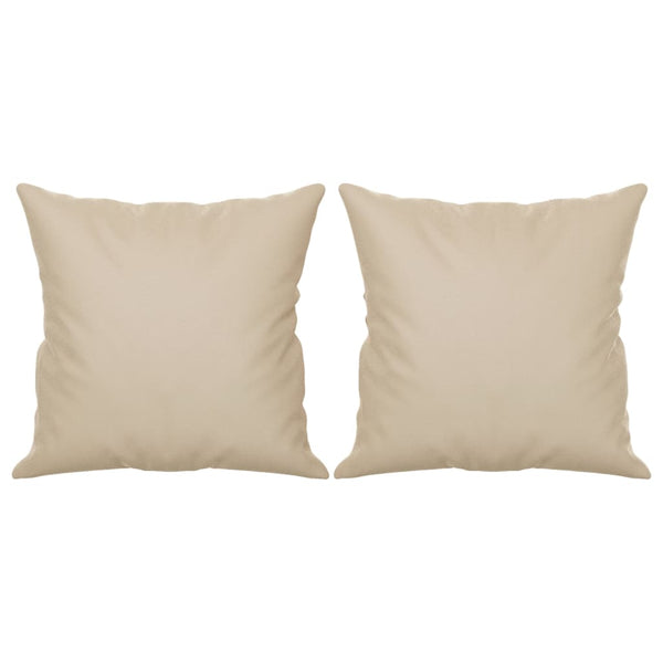 vidaXL 2-Seater Sofa with Cushions Cream 120 cm Microfiber Fabric
