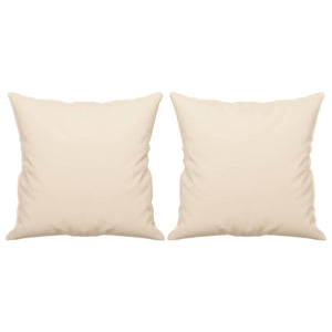 vidaXL 2-Seater Sofa with Cushions Beige 120 cm Microfiber Fabric