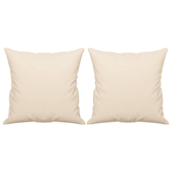 vidaXL 2-Seater Sofa with Cushions Beige 120 cm Microfiber Fabric