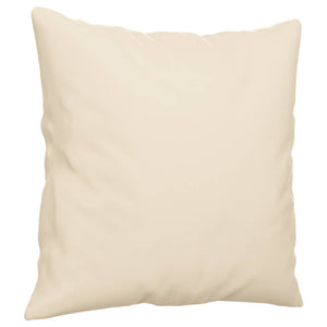 vidaXL 2-Seater Sofa with Cushions Beige 120 cm Microfiber Fabric