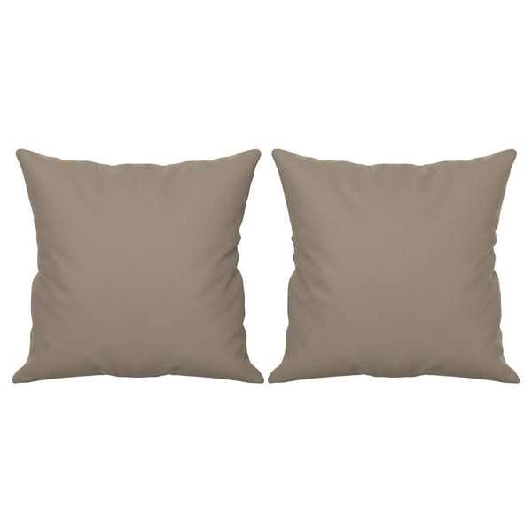vidaXL 2-Seater Sofa with Cushions Taupe 140 cm Microfiber Fabric