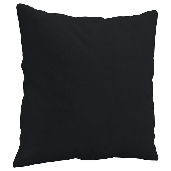 vidaXL 2-Seater Sofa with Cushions Black 140 cm Microfiber Fabric