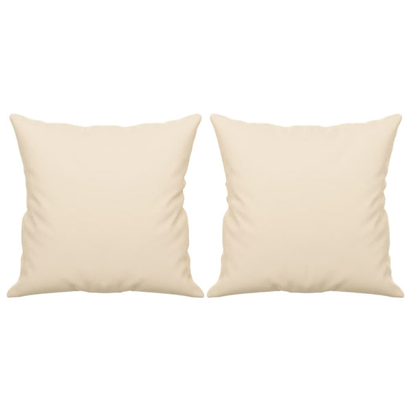 vidaXL 2-Seater Sofa with Cushions Beige 140 cm Microfiber Fabric