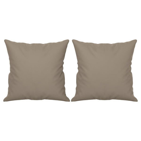 vidaXL 3-Seater Sofa with Cushions Taupe 180 cm Microfiber Fabric