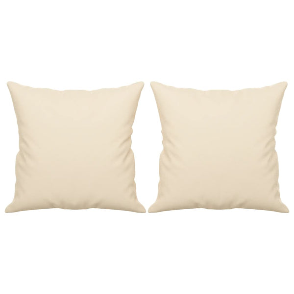vidaXL 3-Seater Sofa with Cushions Beige 180 cm Microfiber Fabric
