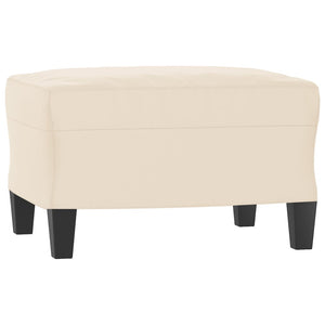 vidaXL Armchair with Footrest Beige 60 cm Microfiber Fabric