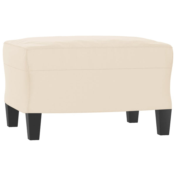 vidaXL Armchair with Footrest Beige 60 cm Microfiber Fabric