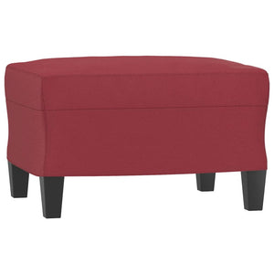 vidaXL 4-Piece Sofa Set with Cushions Wine Red Faux Leather