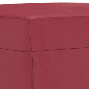 vidaXL 4-Piece Sofa Set with Cushions Wine Red Faux Leather