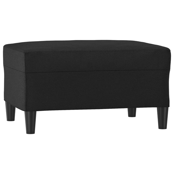 vidaXL 4-Seater Sofa Set with Cushions Black Faux Leather