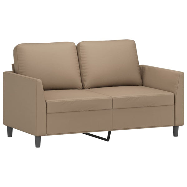 vidaXL 4-Piece Sofa Set with Cushions Cappuccino Brown Faux Leather